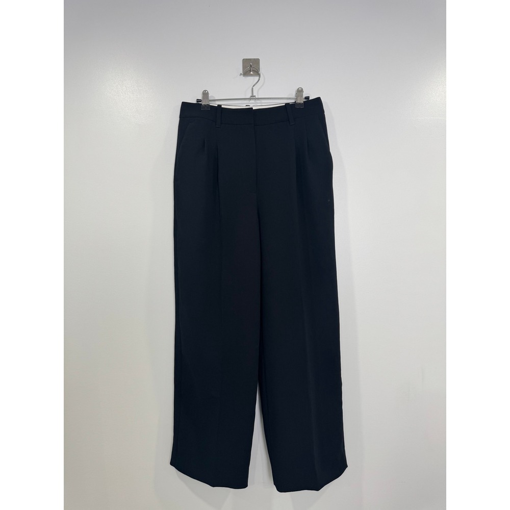 Aritzia Wilfred Women Black Effortless Pant High Waisted Wide Leg Size 6